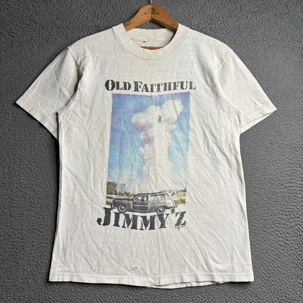 JIMMY’Z Vintage T-Shirt 80's Skate Surf Men’s Medium Thin Old Faithful Graphic
